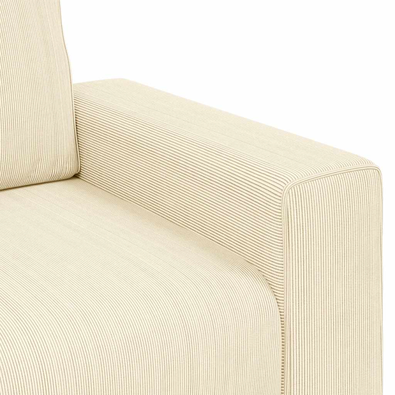 Zweisitzer-Sofa Creme 120 cm Cordstoff