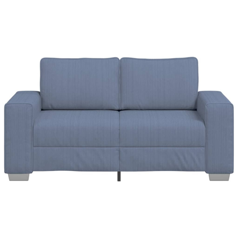 Zweisitzer-Sofa Blau 120 cm Cordstoff