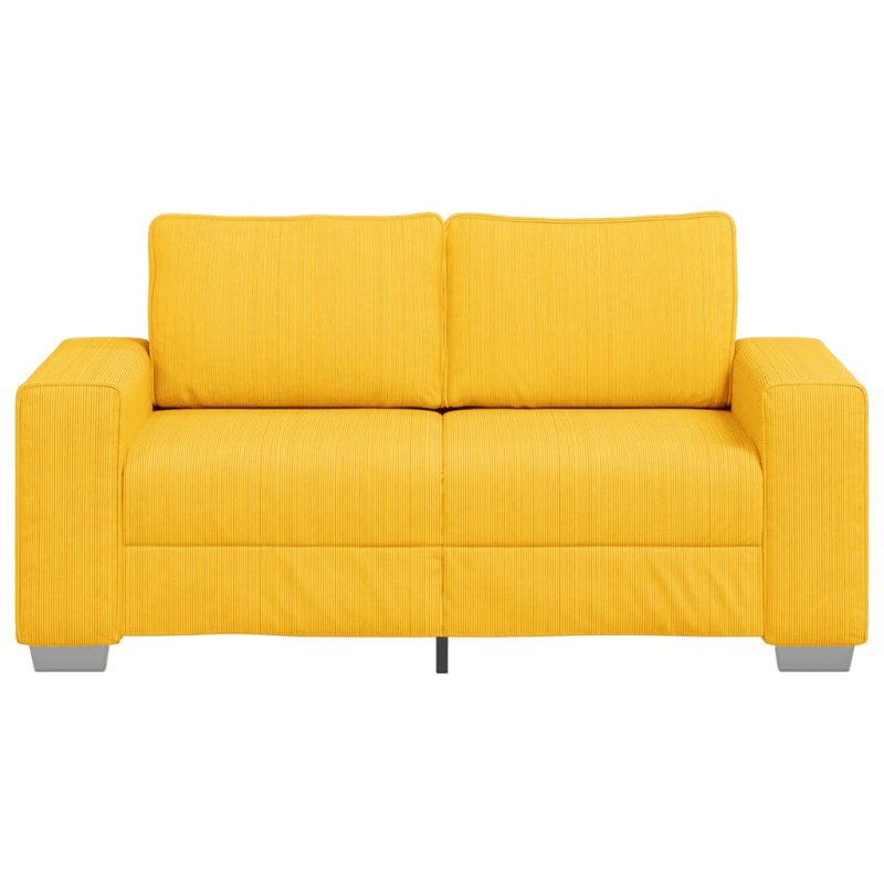 Zweisitzer-Sofa Hellgelb 120 cm Cordstoff
