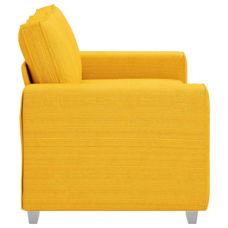 Zweisitzer-Sofa Hellgelb 120 cm Cordstoff