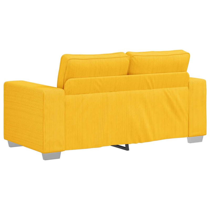 Zweisitzer-Sofa Hellgelb 120 cm Cordstoff