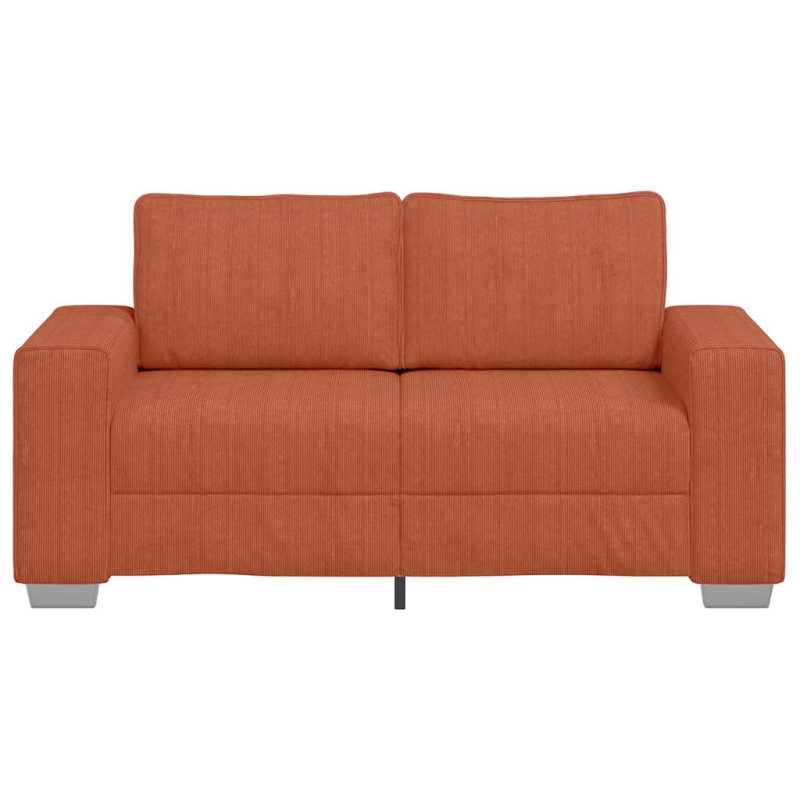 Zweisitzer-Sofa Rot Orange 120 cm Cordstoff