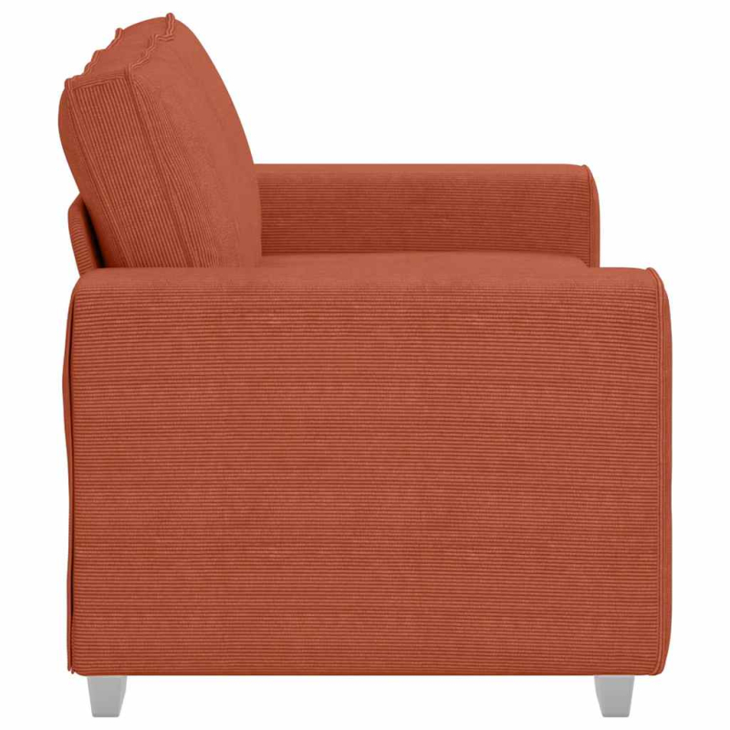 Zweisitzer-Sofa Rot Orange 120 cm Cordstoff