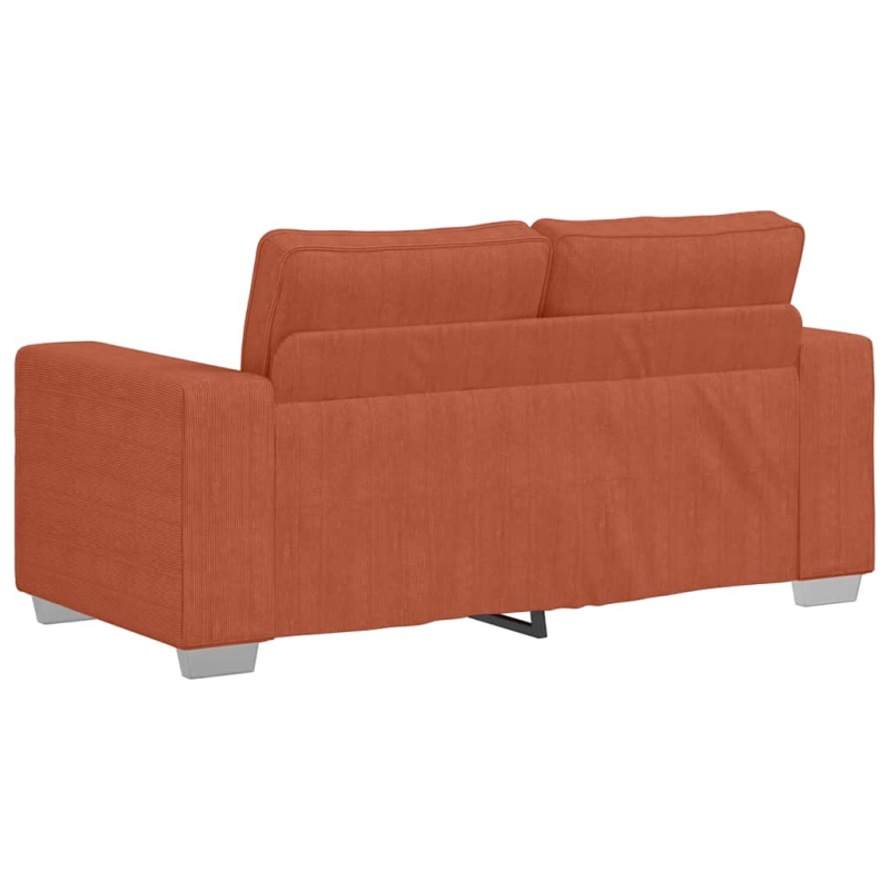 Zweisitzer-Sofa Rot Orange 120 cm Cordstoff