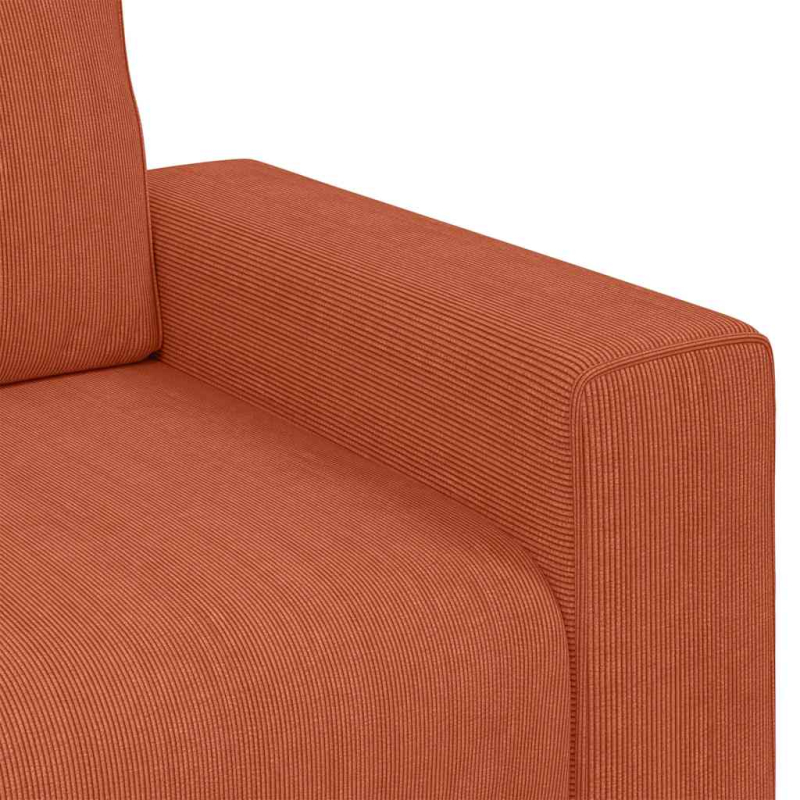 Zweisitzer-Sofa Rot Orange 120 cm Cordstoff