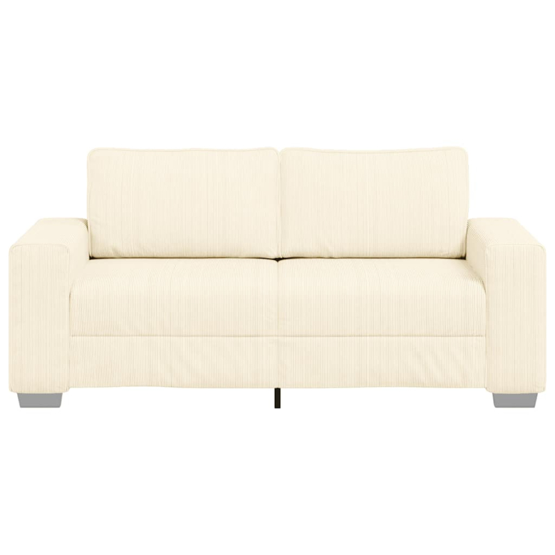 Zweisitzer-Sofa Creme 140 cm Cordstoff