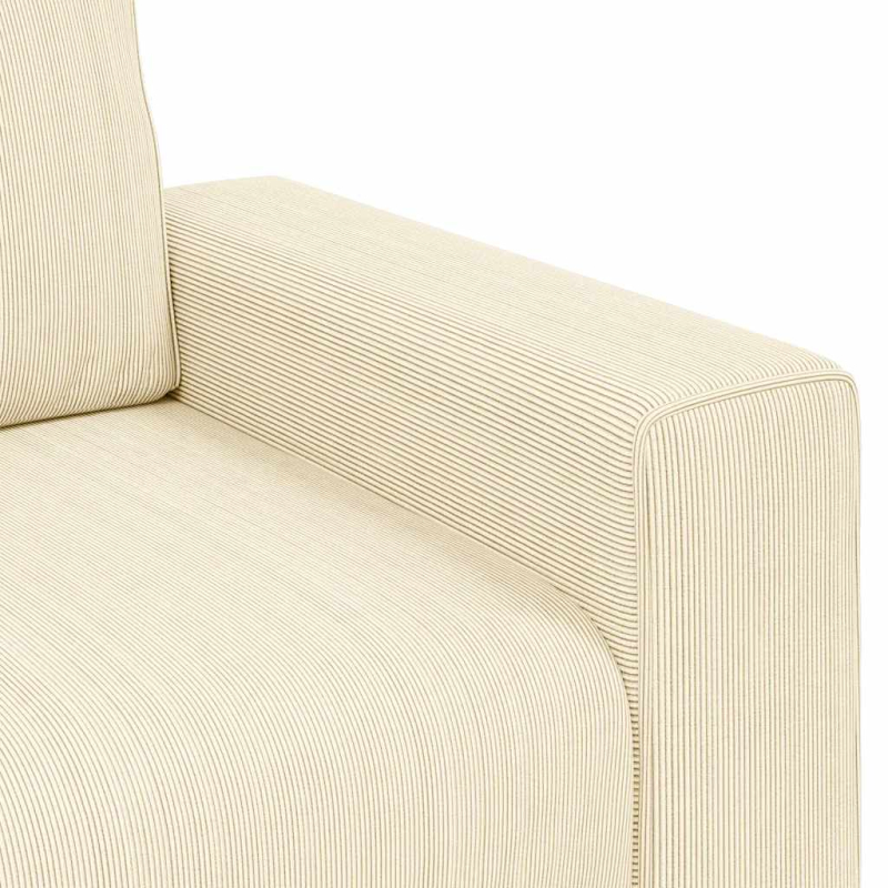 Zweisitzer-Sofa Creme 140 cm Cordstoff
