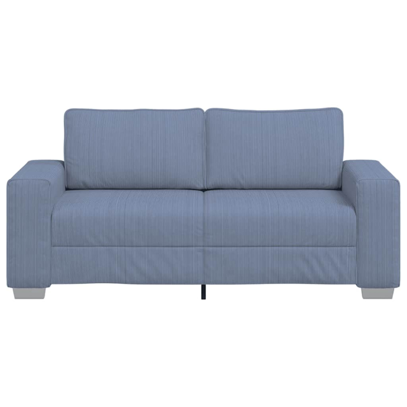 Zweisitzer-Sofa Blau 140 cm Cordstoff