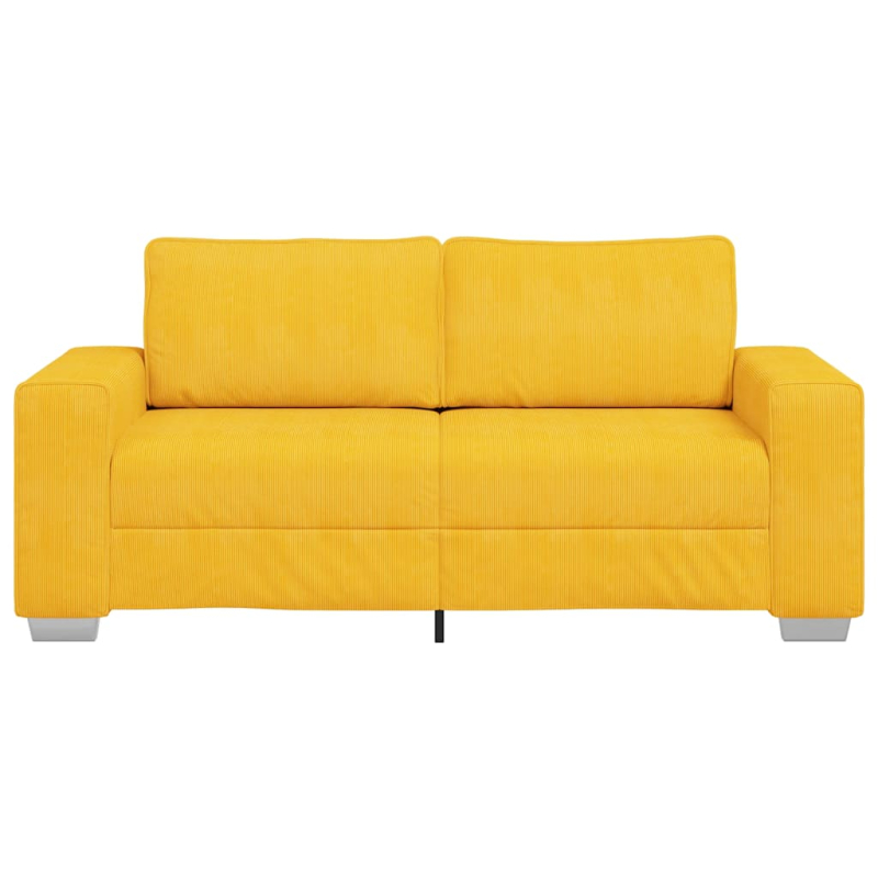 Zweisitzer-Sofa Hellgelb 140 cm Cordstoff