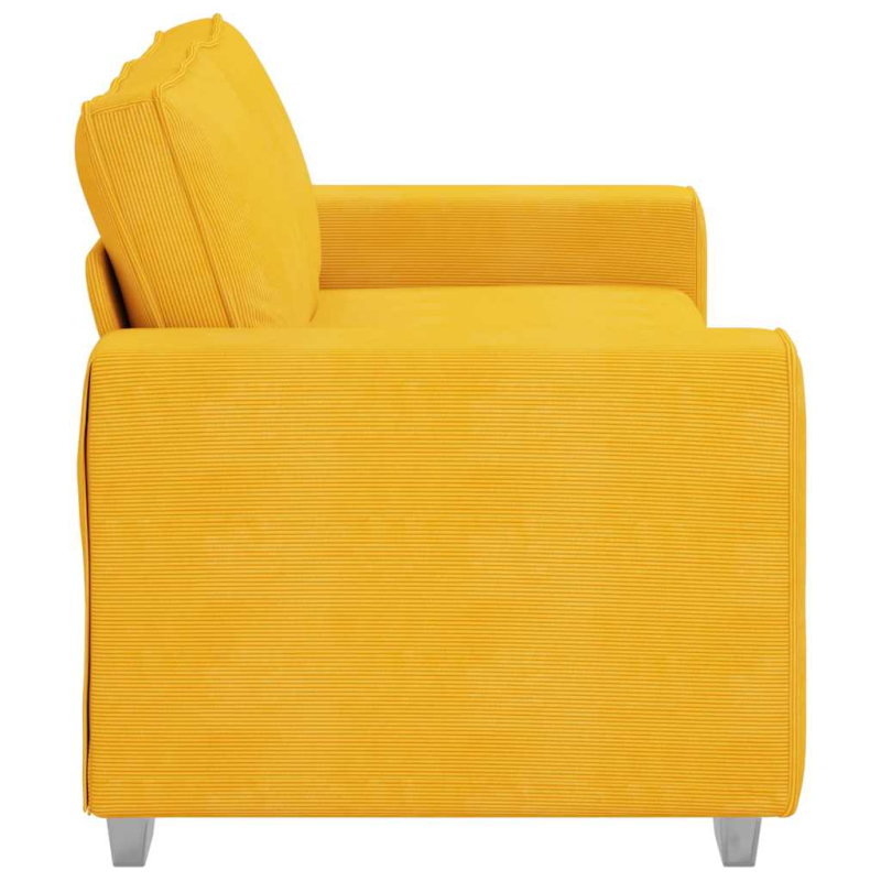 Zweisitzer-Sofa Hellgelb 140 cm Cordstoff
