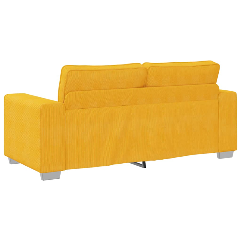 Zweisitzer-Sofa Hellgelb 140 cm Cordstoff