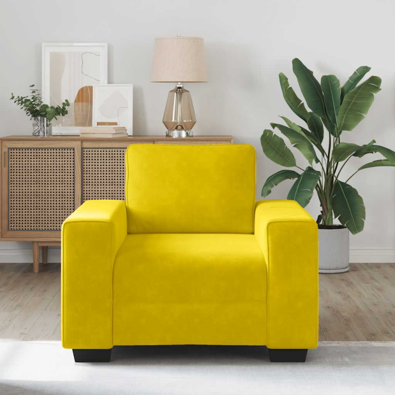 Sessel Gelb 60 cm Samt