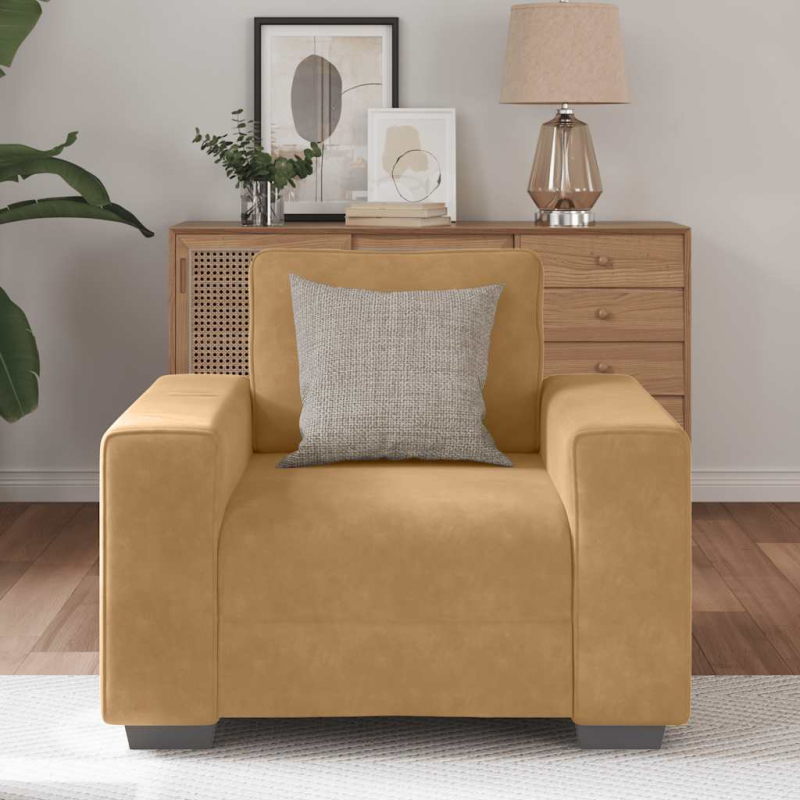 Sessel Braun 60 cm Samt