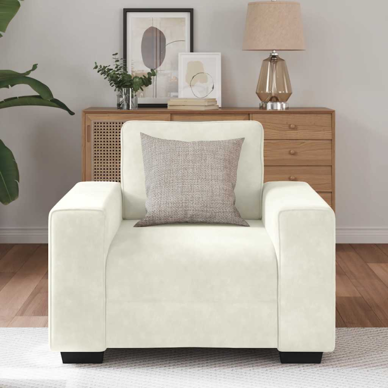 Sessel Creme 60 cm Samt