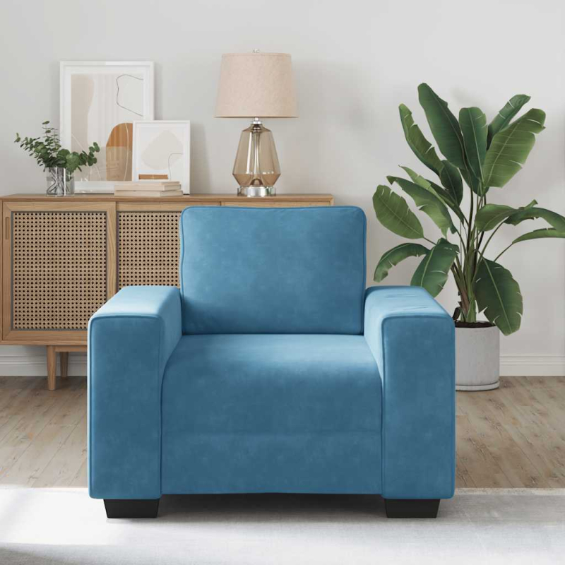 Sessel Blau 60 cm Samt