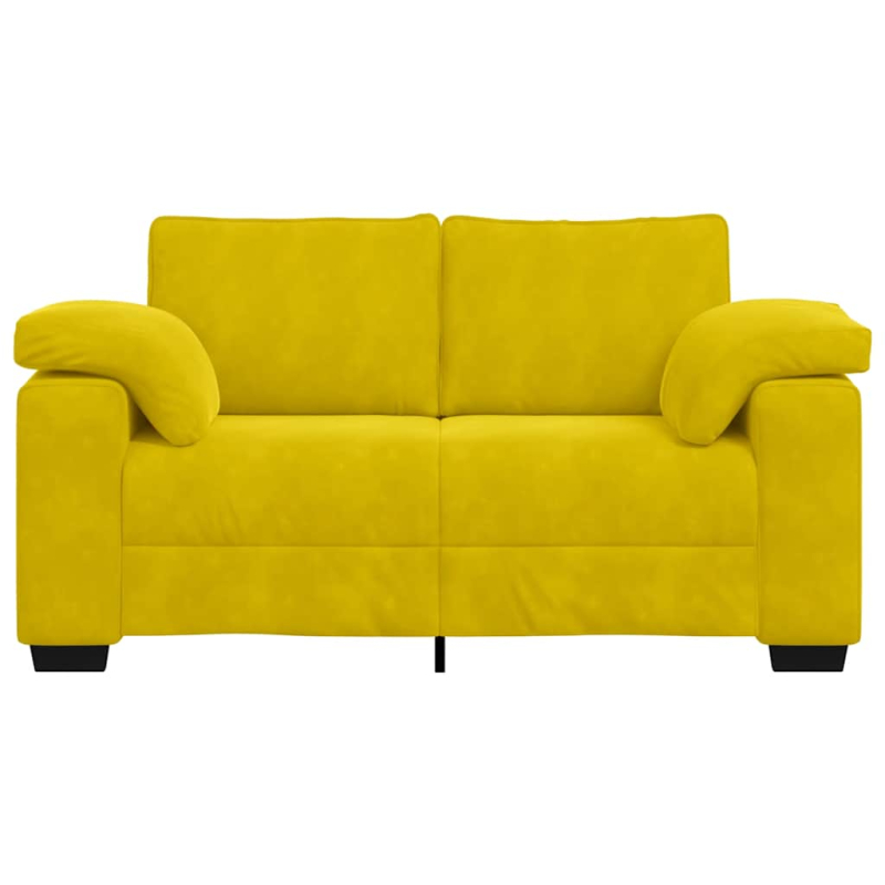 Zweisitzer-Sofa Gelb 120 cm Samt