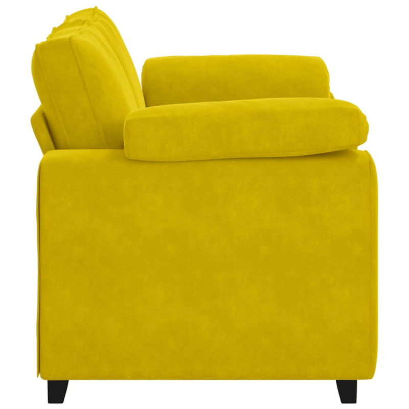 Zweisitzer-Sofa Gelb 120 cm Samt