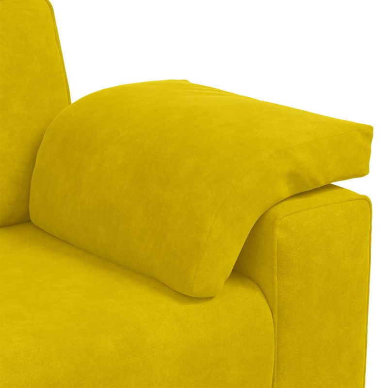 Zweisitzer-Sofa Gelb 120 cm Samt