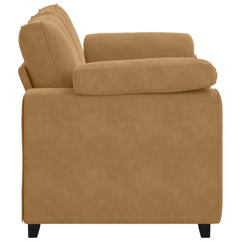 Zweisitzer-Sofa Braun 120 cm Samt
