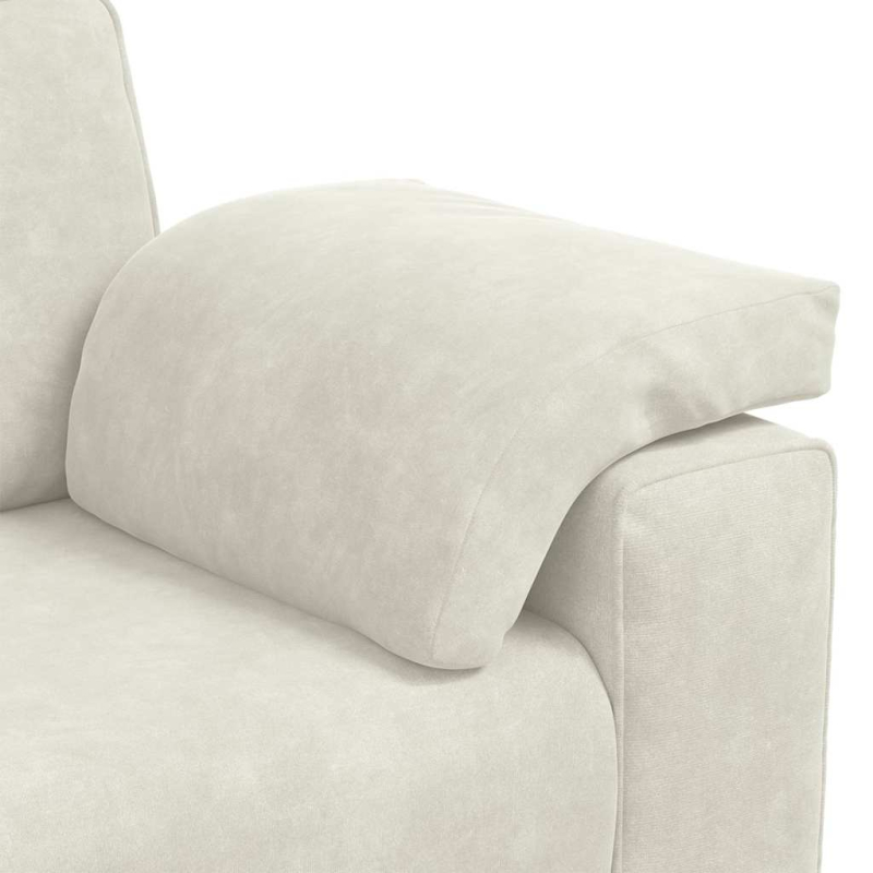 Zweisitzer-Sofa Creme 120 cm Samt
