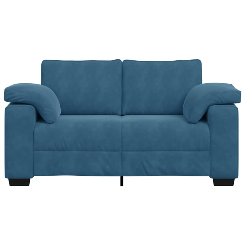 Zweisitzer-Sofa Blau 120 cm Samt