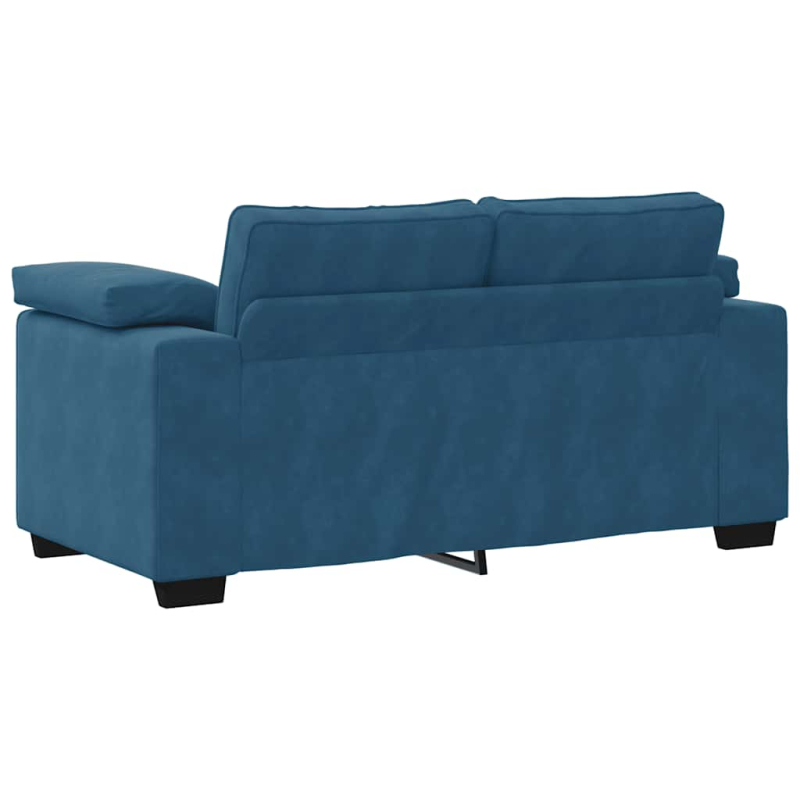 Zweisitzer-Sofa Blau 120 cm Samt