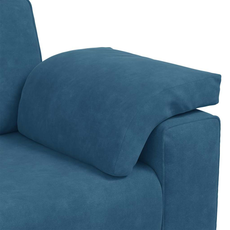 Zweisitzer-Sofa Blau 120 cm Samt