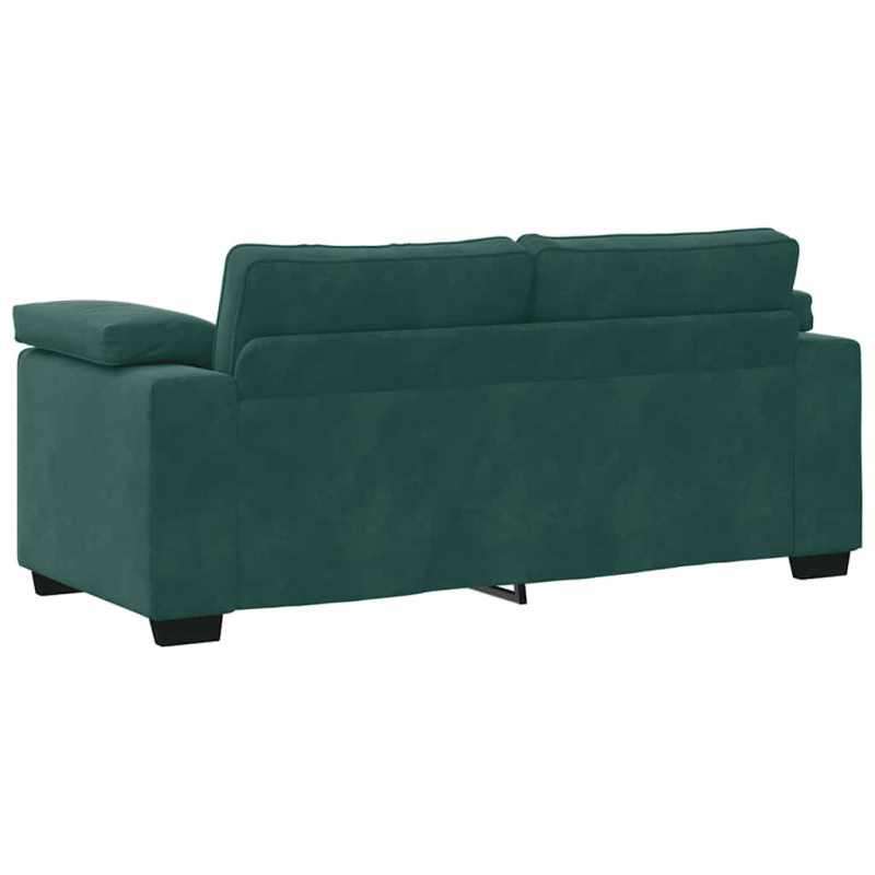 Zweisitzer-Sofa Dunkelgrün 140 cm Samt