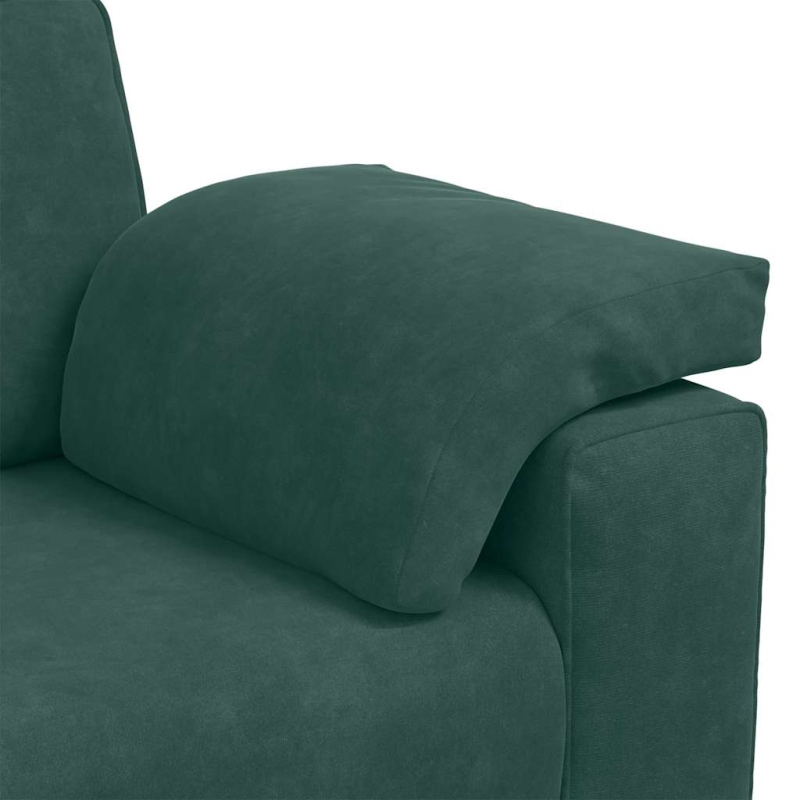 Zweisitzer-Sofa Dunkelgrün 140 cm Samt