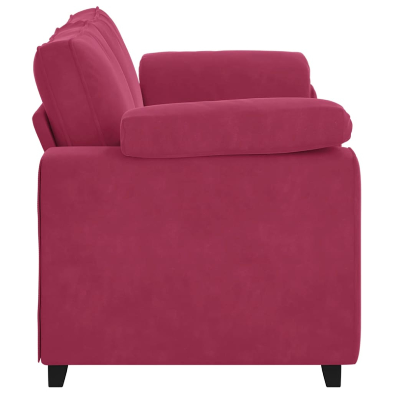 Zweisitzer-Sofa Weinrot 140 cm Samt