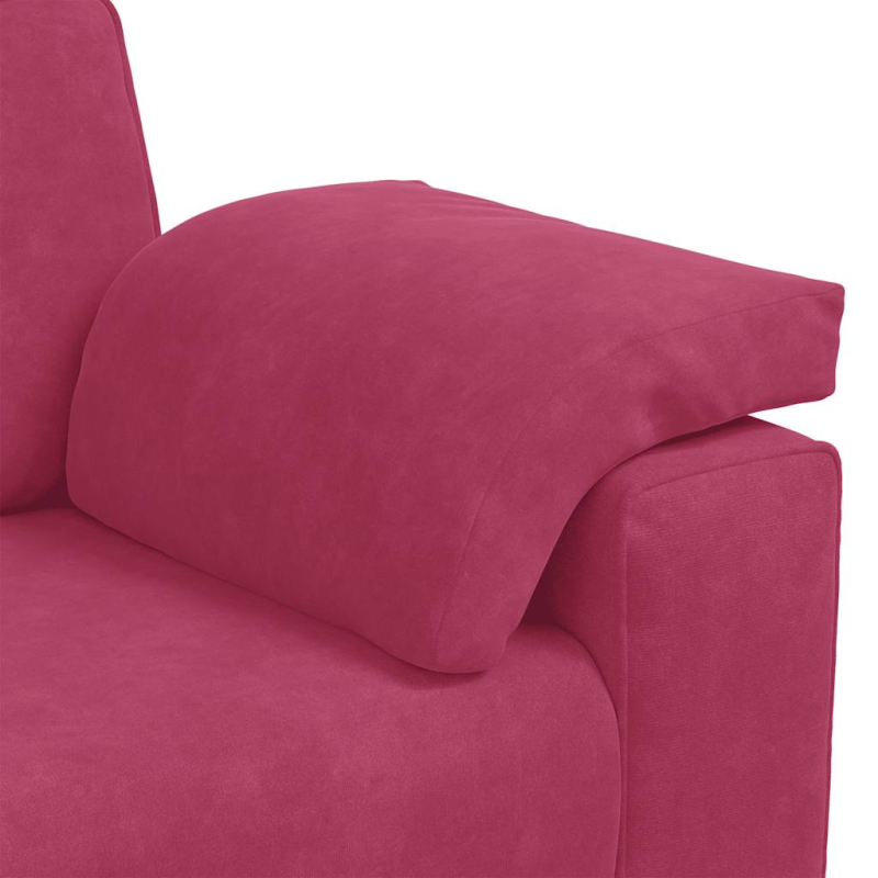 Zweisitzer-Sofa Weinrot 140 cm Samt