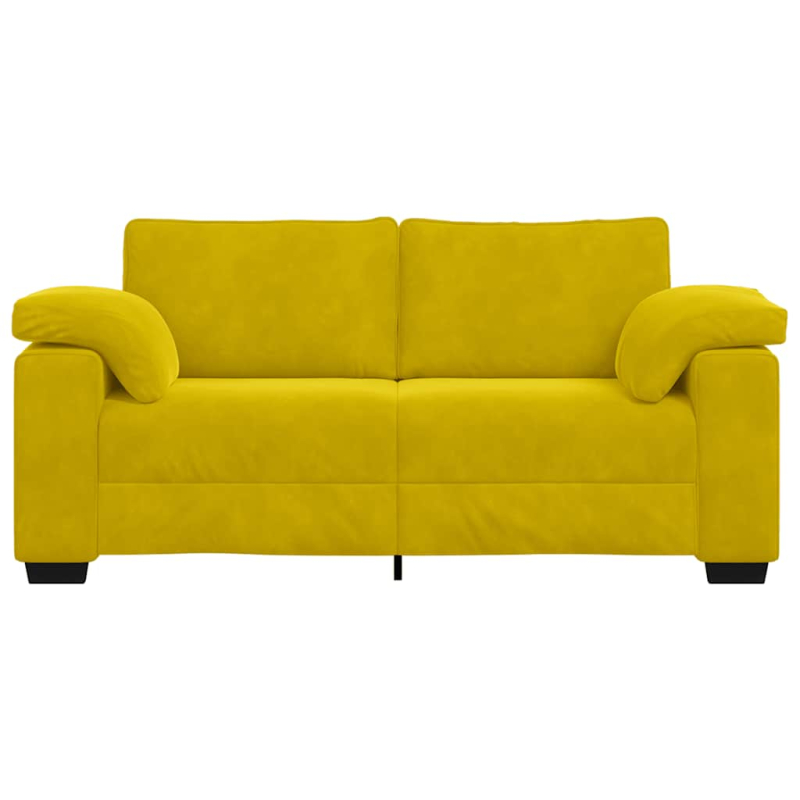Zweisitzer-Sofa Gelb 140 cm Samt
