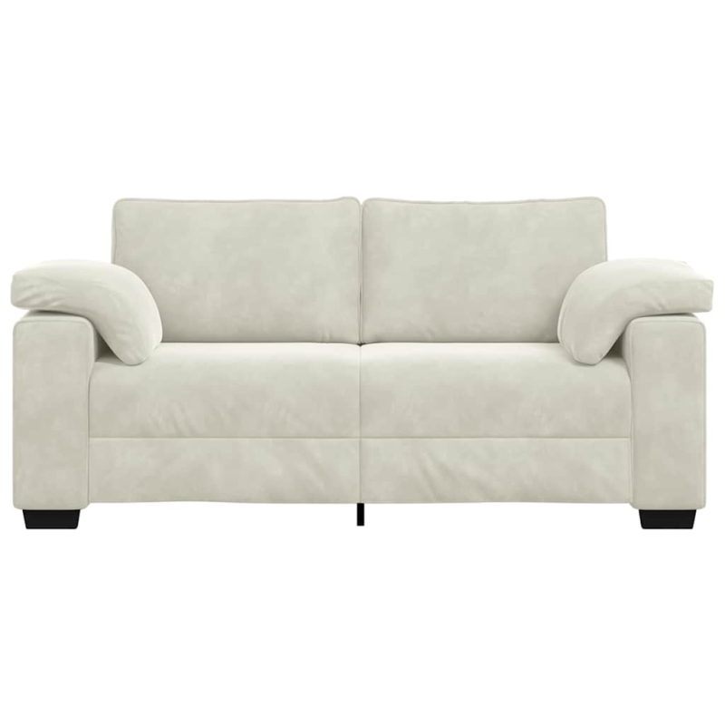 Zweisitzer-Sofa Creme 140 cm Samt