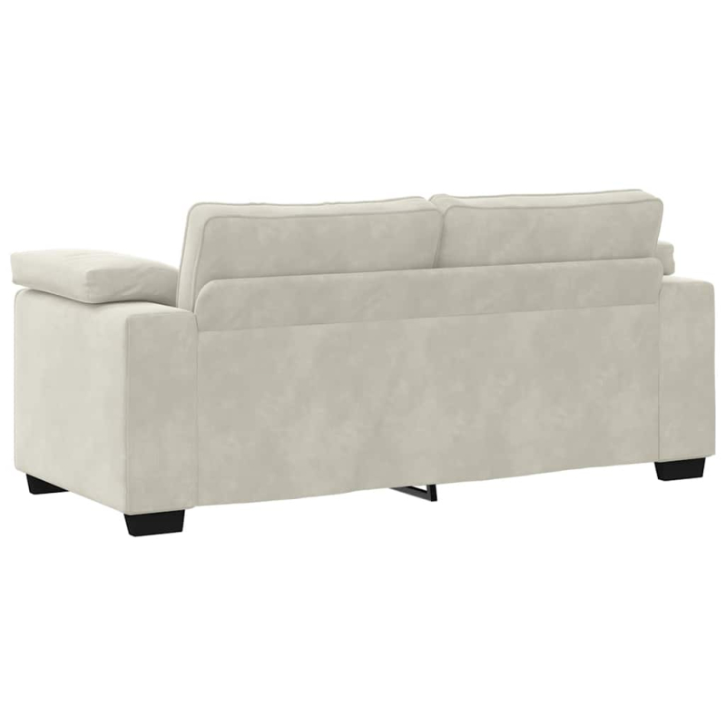 Zweisitzer-Sofa Creme 140 cm Samt