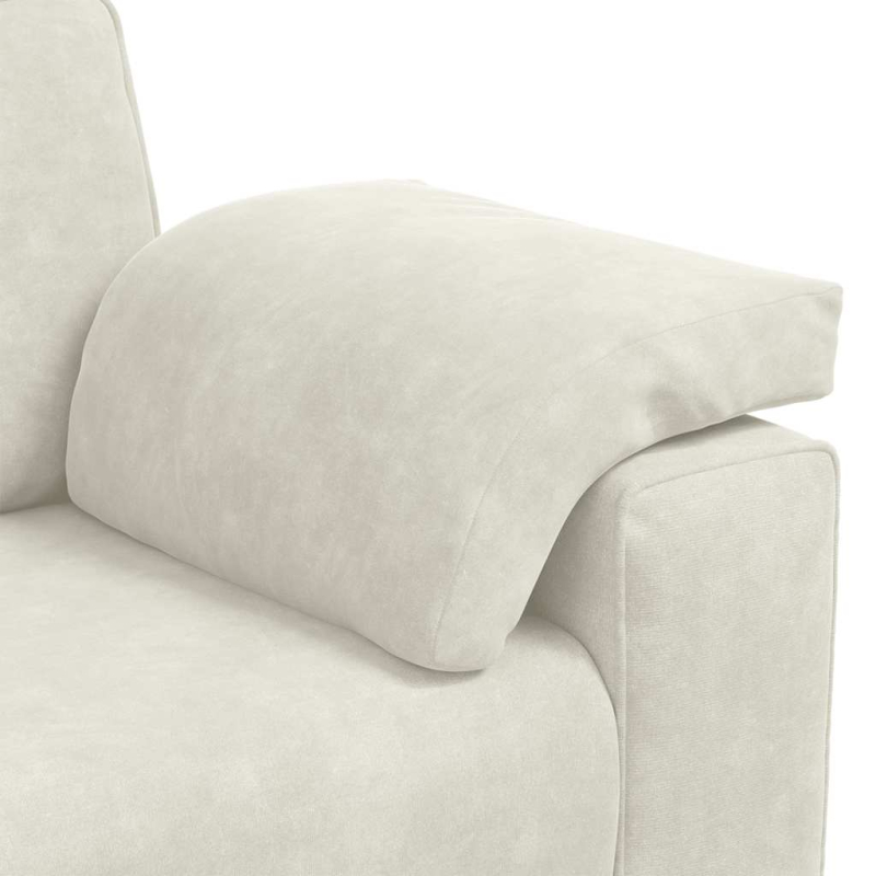 Zweisitzer-Sofa Creme 140 cm Samt