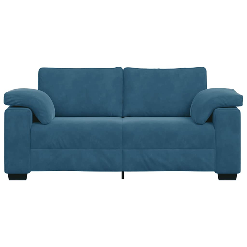 Zweisitzer-Sofa Blau 140 cm Samt