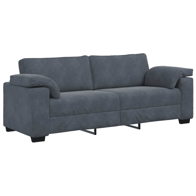 3-Sitzer-Sofa Dunkelgrau 178 cm Samt