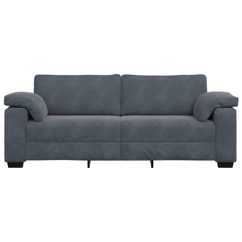 3-Sitzer-Sofa Dunkelgrau 178 cm Samt