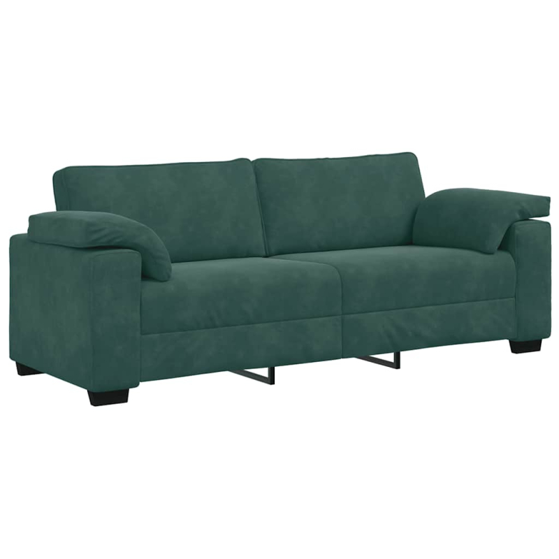 3-Sitzer-Sofa Dunkelgrün 178 cm Samt