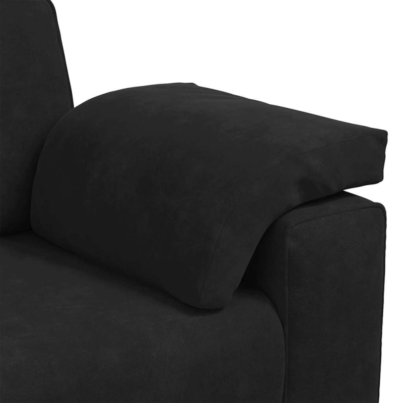 3-Sitzer-Sofa Schwarz 178 cm Samt