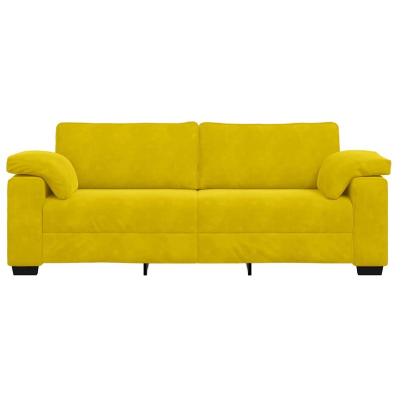 3-Sitzer-Sofa Gelb 178 cm Samt