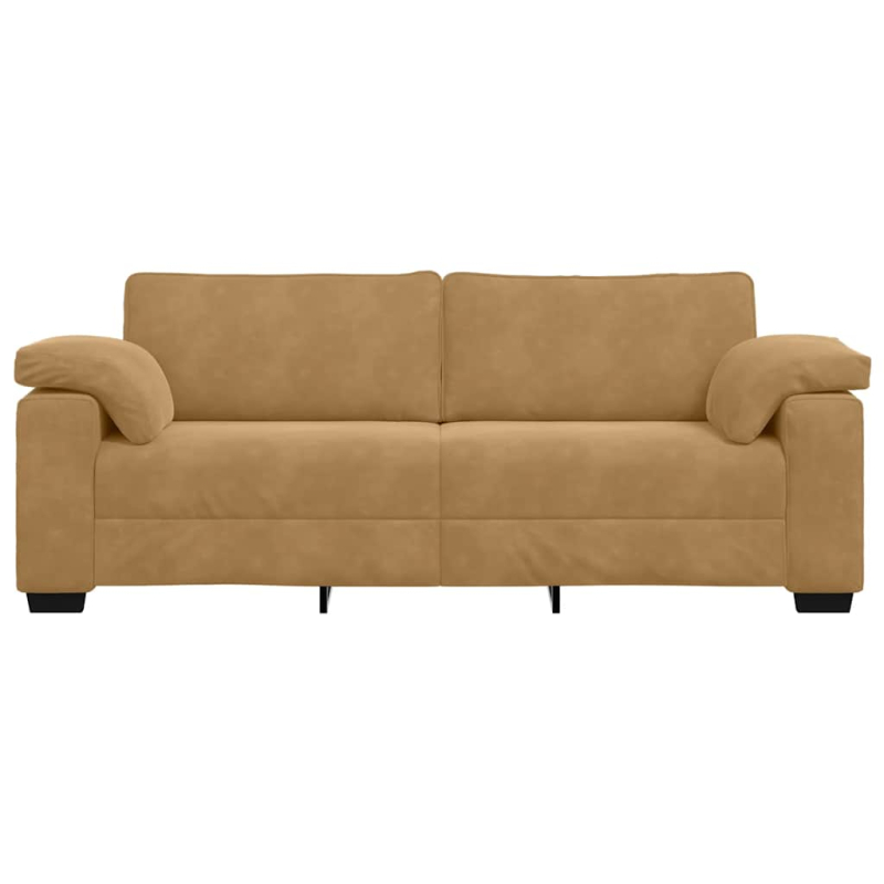 3-Sitzer-Sofa Braun 178 cm Samt