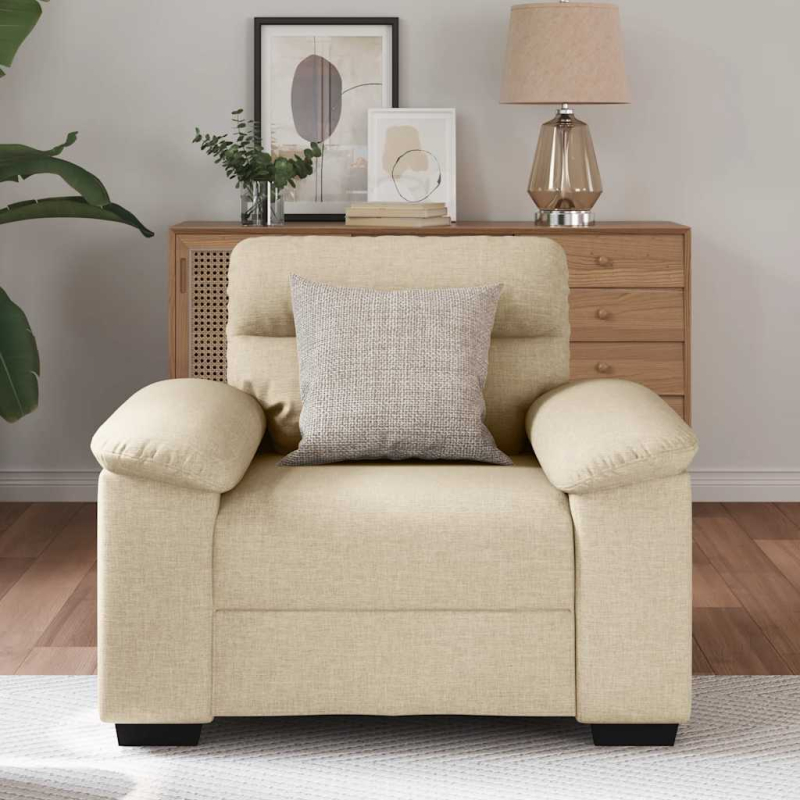 Sessel Creme 60 cm Stoff