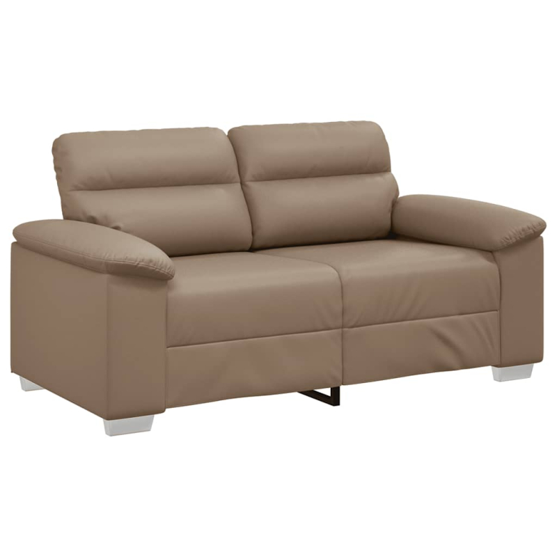 2-Sitzer-Sofa Cappuccino-Braun 120 cm Kunstleder