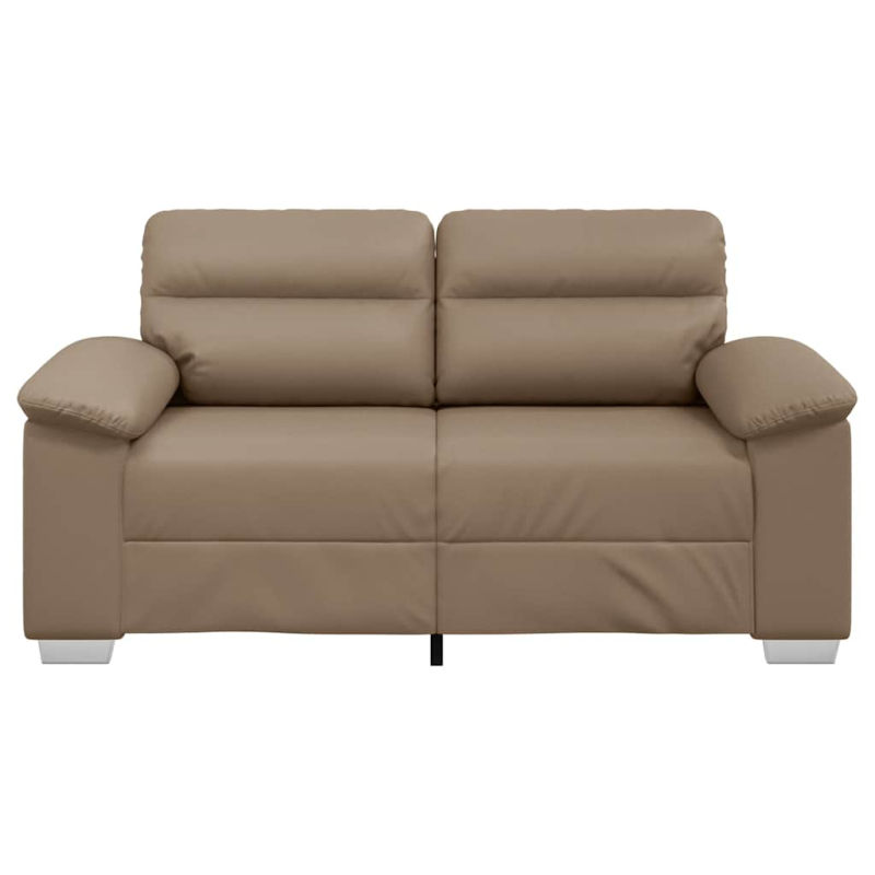 2-Sitzer-Sofa Cappuccino-Braun 120 cm Kunstleder