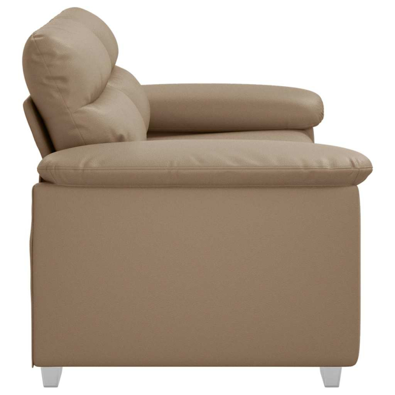 2-Sitzer-Sofa Cappuccino-Braun 120 cm Kunstleder