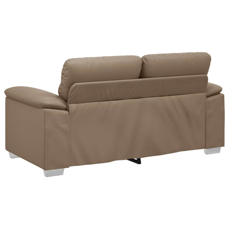 2-Sitzer-Sofa Cappuccino-Braun 120 cm Kunstleder