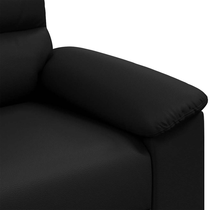 2-Sitzer-Sofa Schwarz 140 cm Kunstleder