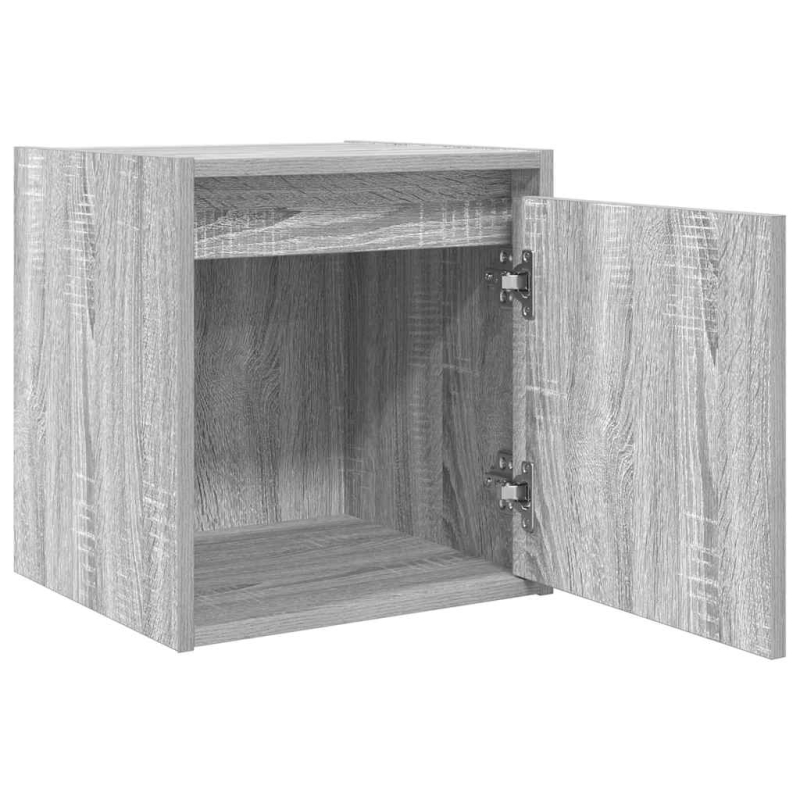 Wand-Nachttisch Grau Sonoma 38x34x40 cm