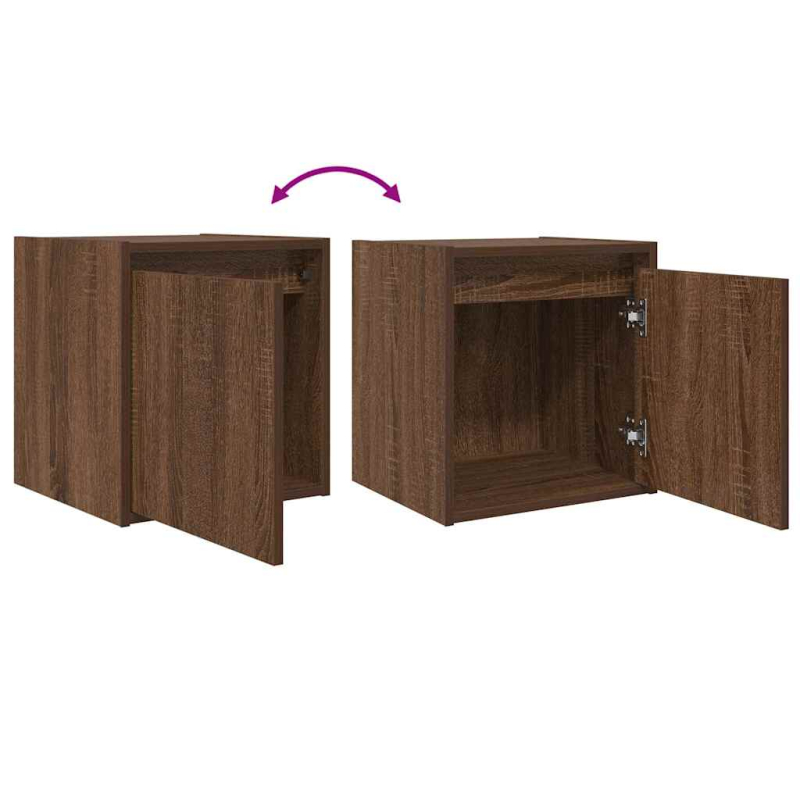 Wand-Nachttisch Braun Eichen-Optik 38x34x40 cm